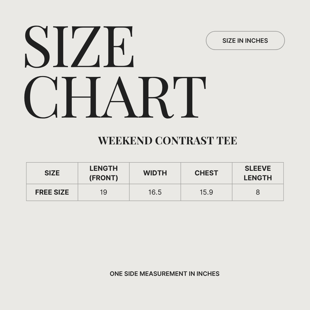 Weekend Contrast Tee (Free size)