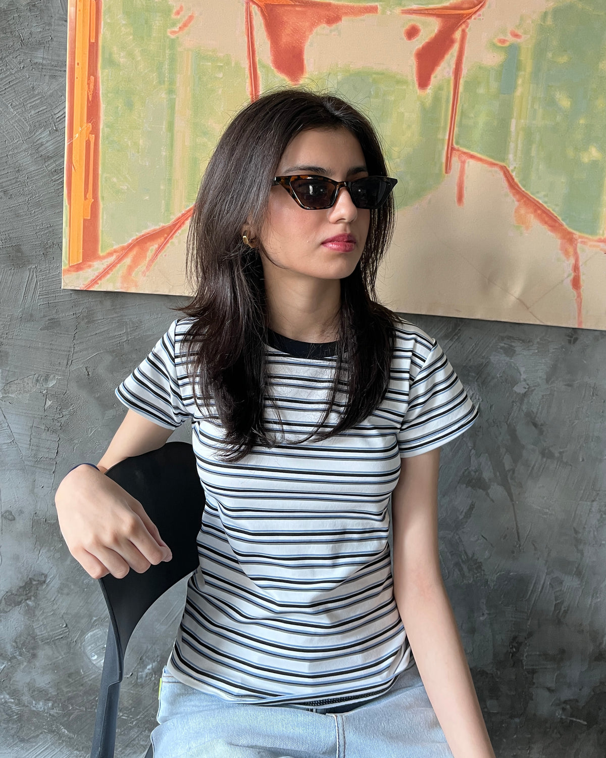 Contrast tee