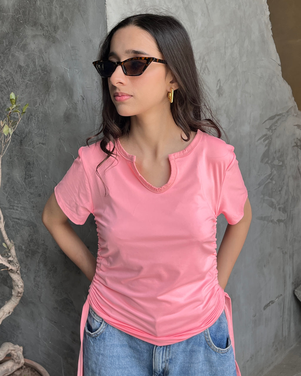 Ruched Side Tee
