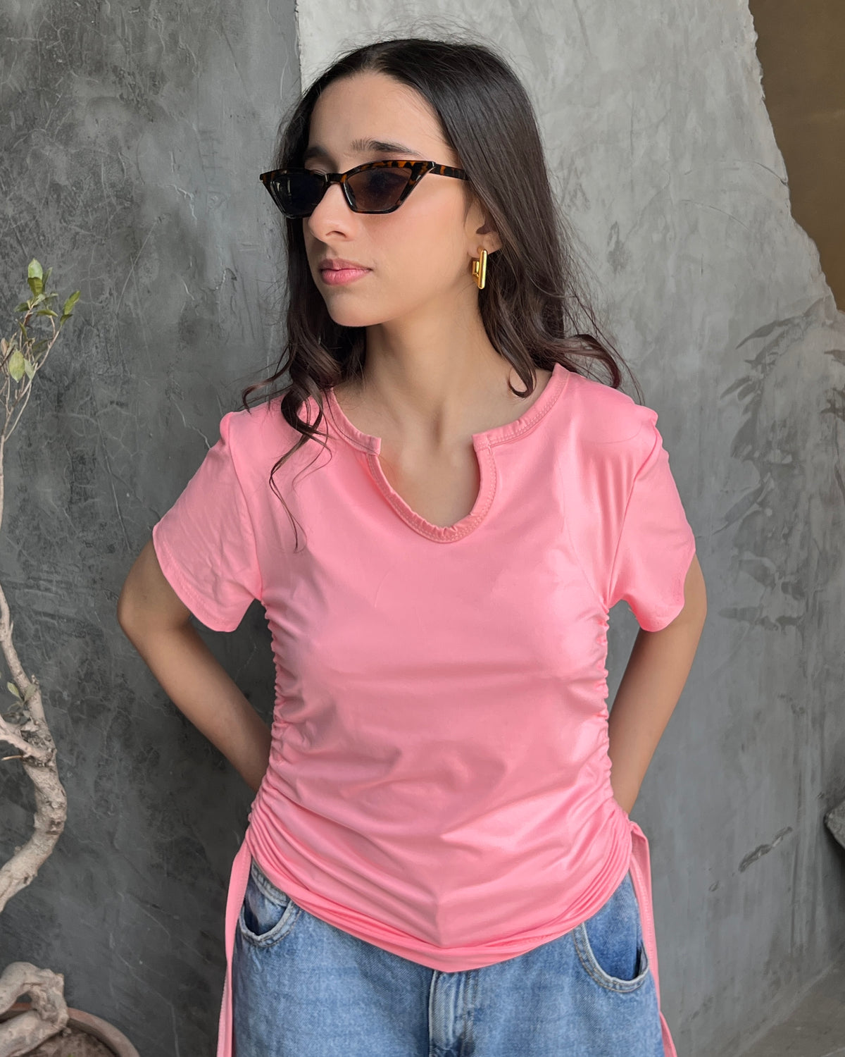 Ruched Side Tee