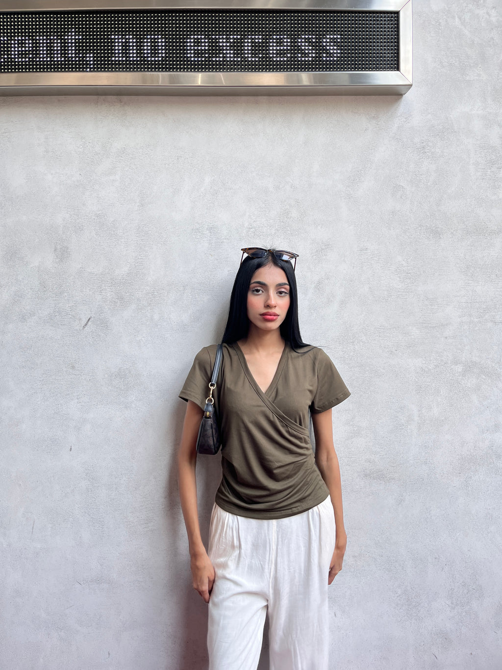 Cross Wrap Rib Tee