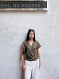 Cross Wrap Rib Tee