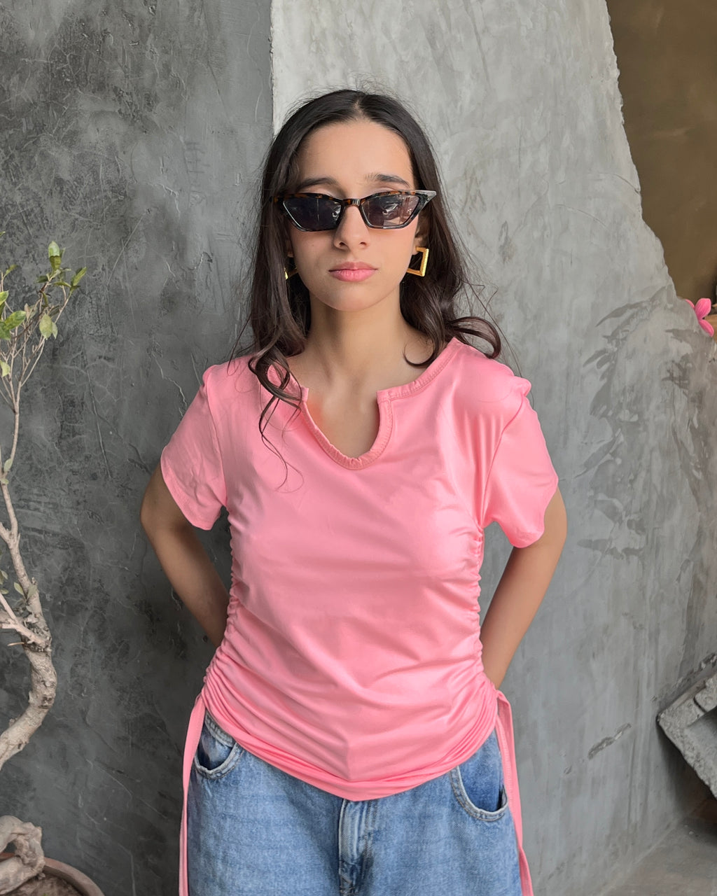 Ruched Side Tee