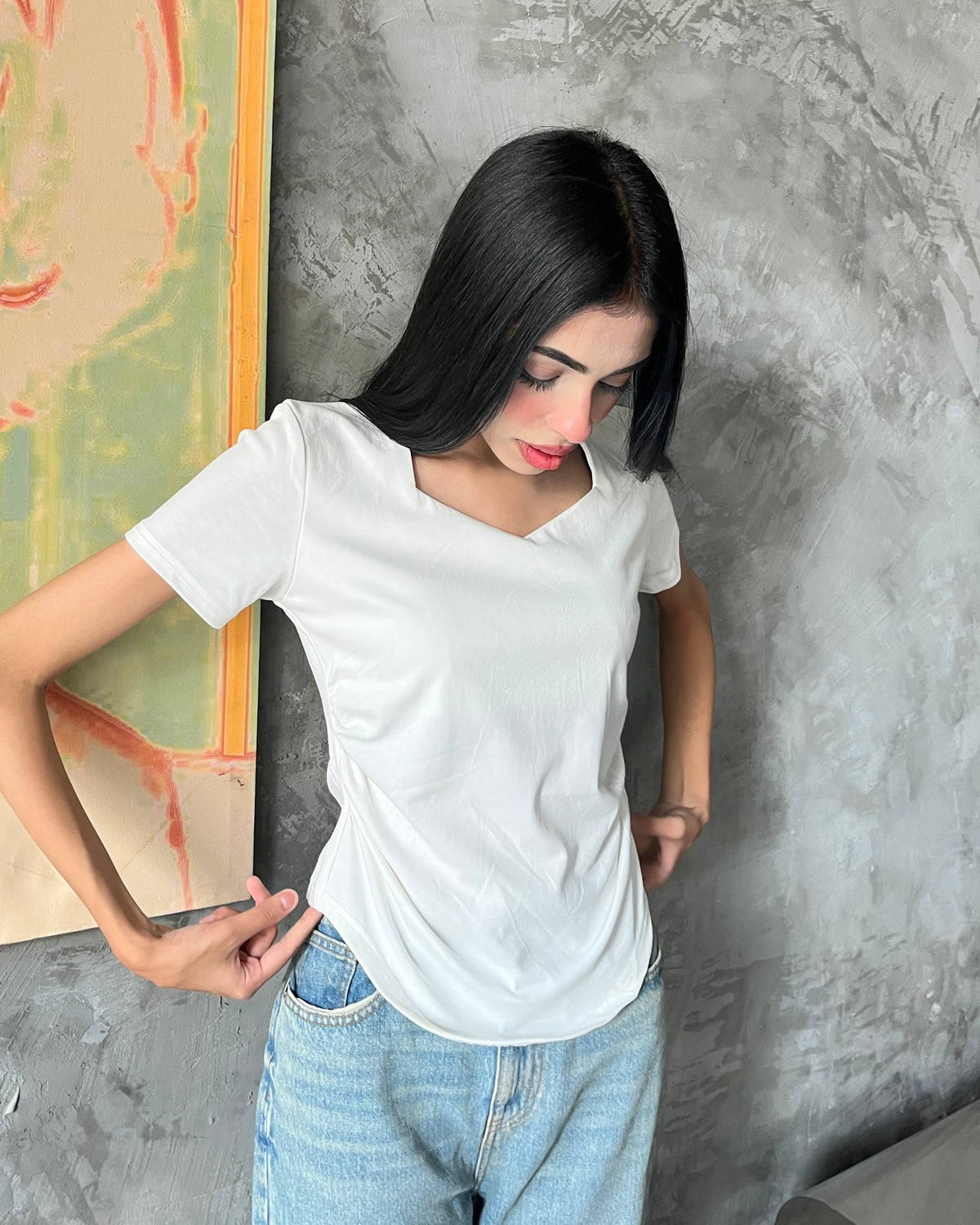 Aura Square Neck Tee