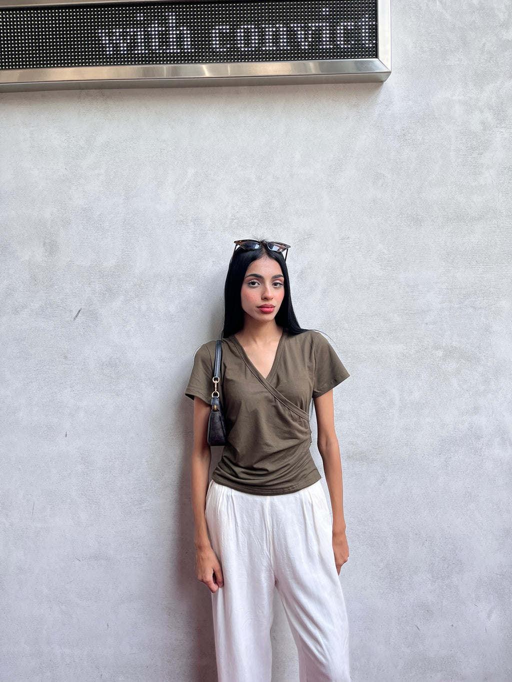Cross Wrap Rib Tee