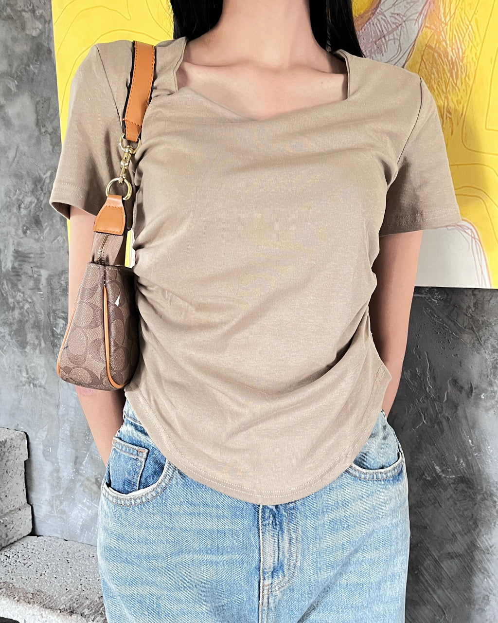 Aura Square Neck Tee