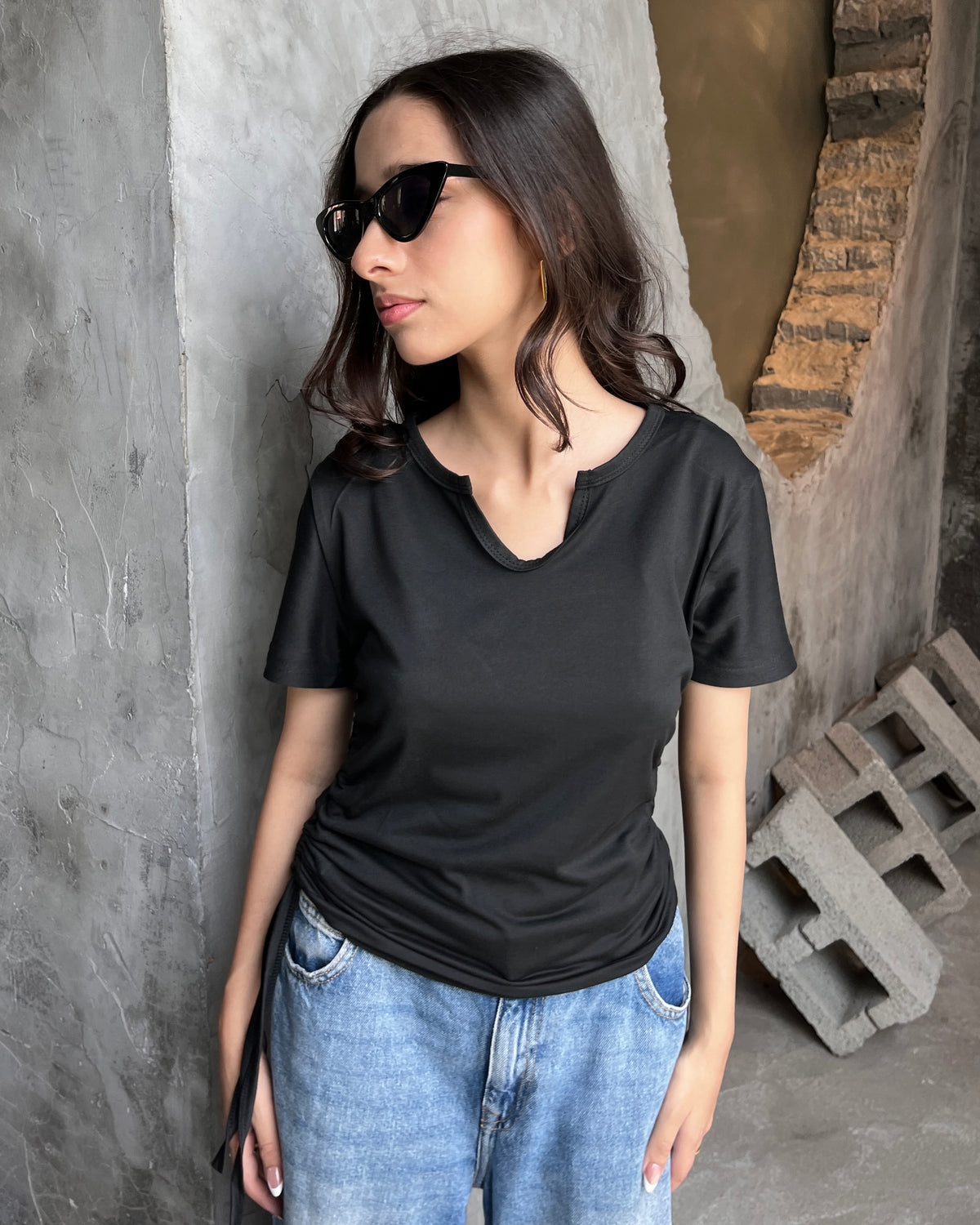 Ruched Side Tee
