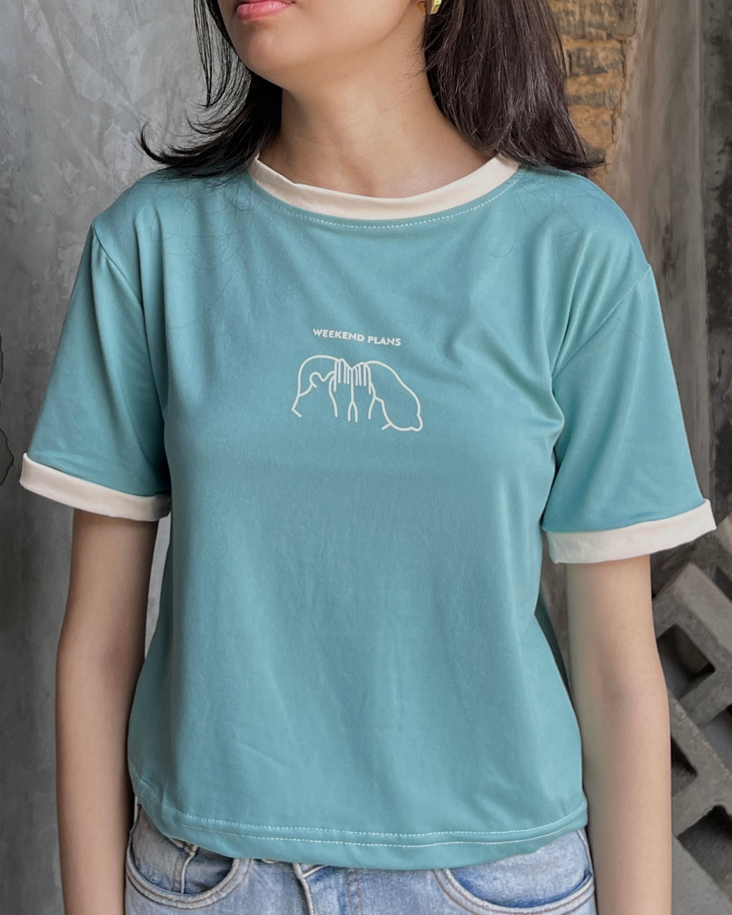 Weekend Contrast Tee (Free size)