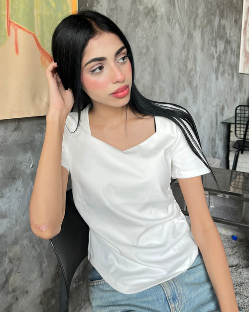 Aura Square Neck Tee