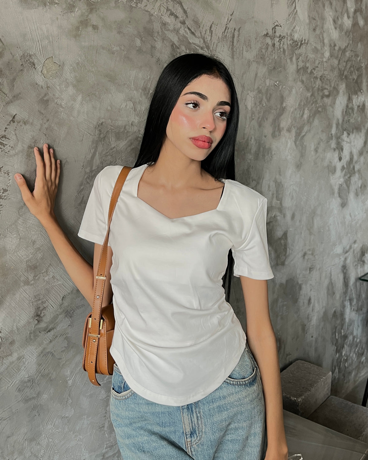 Aura Square Neck Tee