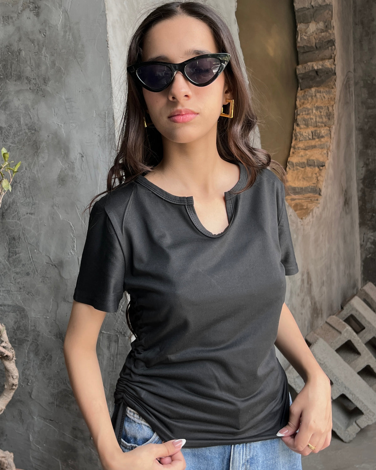 Ruched Side Tee