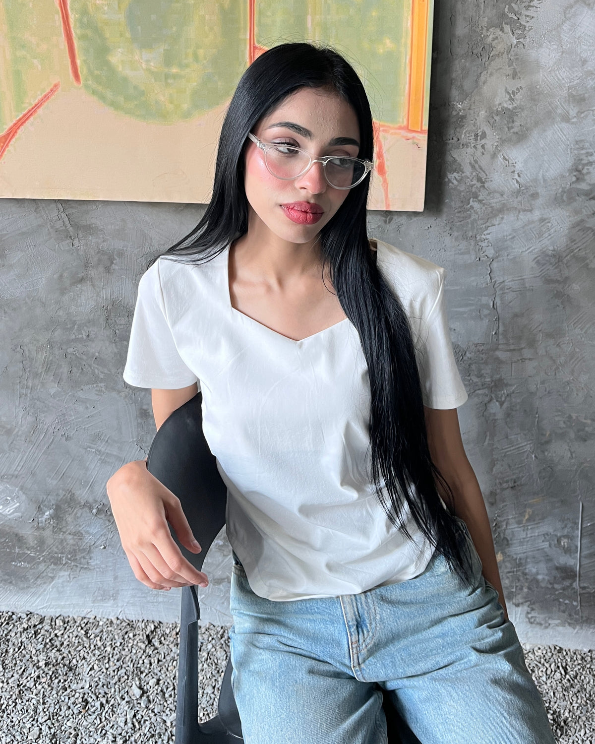 Aura Square Neck Tee