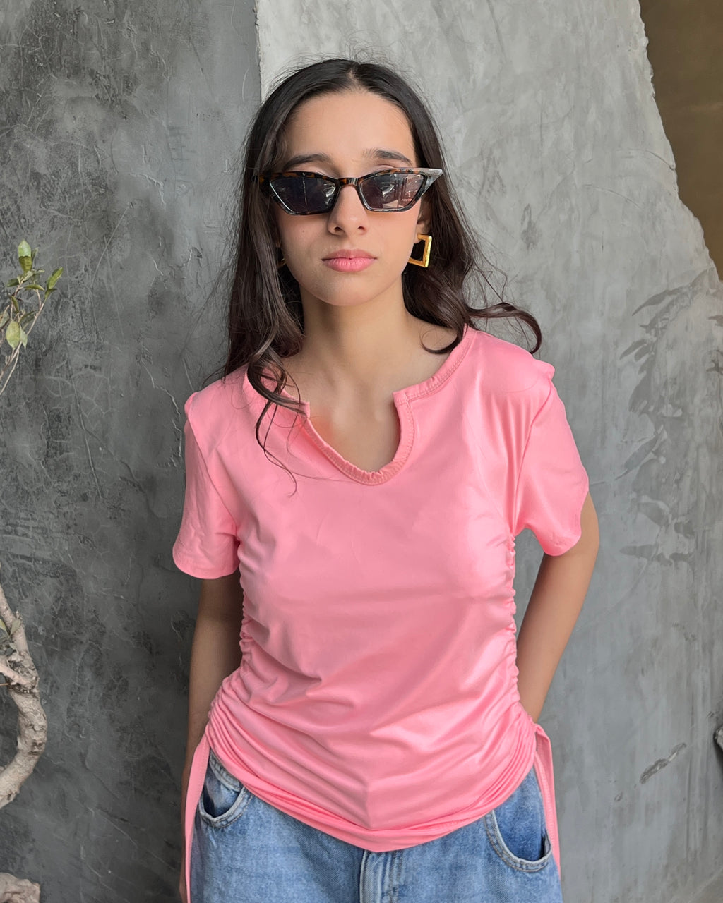 Ruched Side Tee