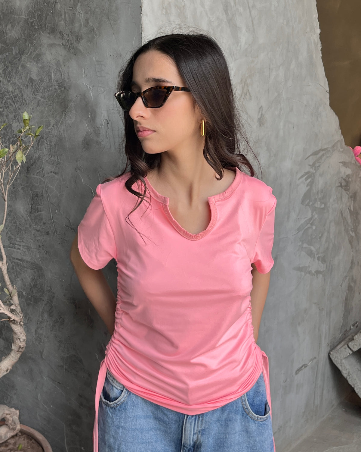 Ruched Side Tee
