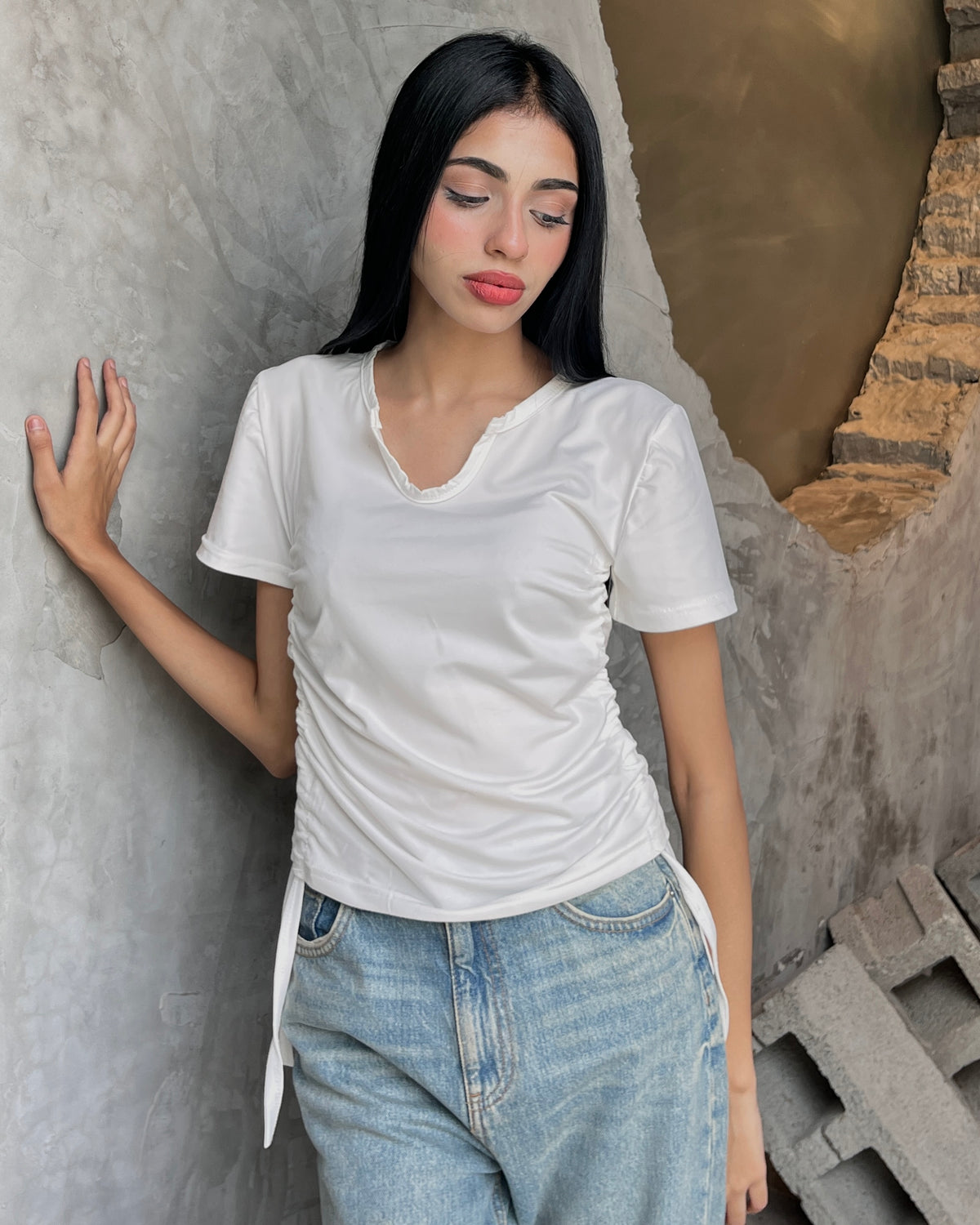 Ruched Side Tee