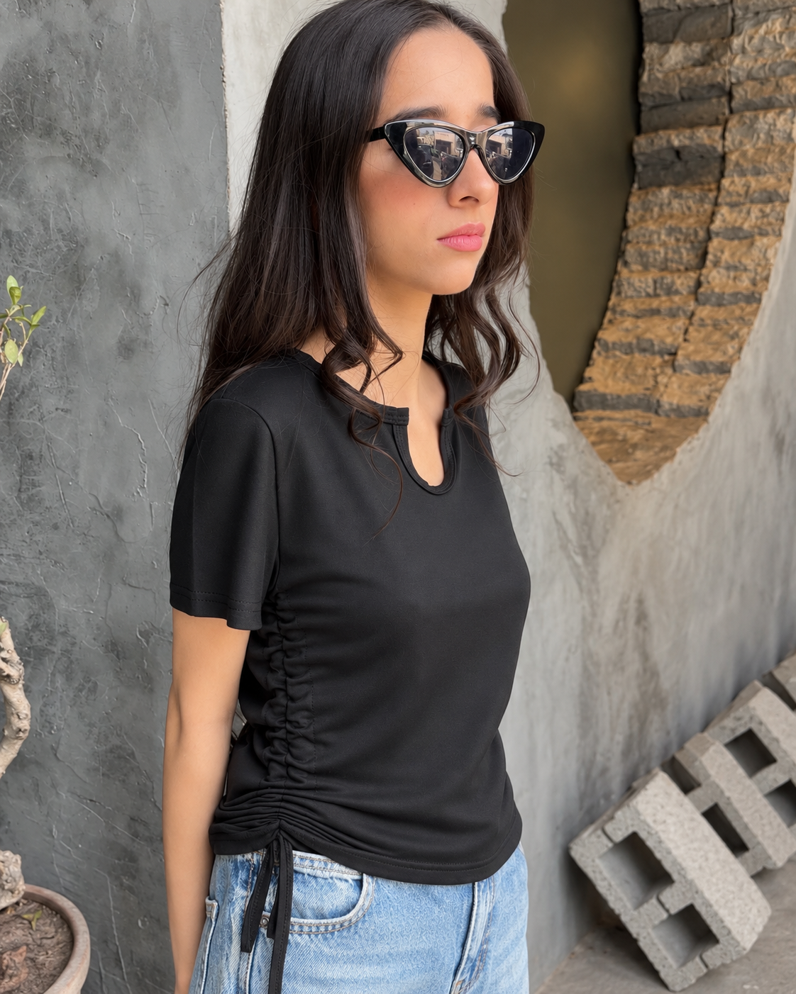 Ruched Side Tee